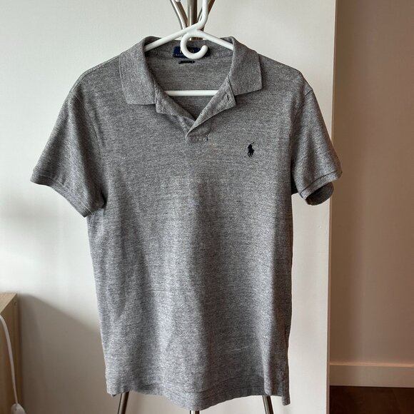 Polo Ralph Lauren Slim Fit Stretch Polo Shirt Size L Grey - Picture 2 of 4